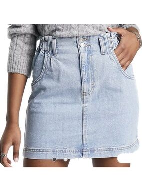Topshop blue denim mini skirt y2k